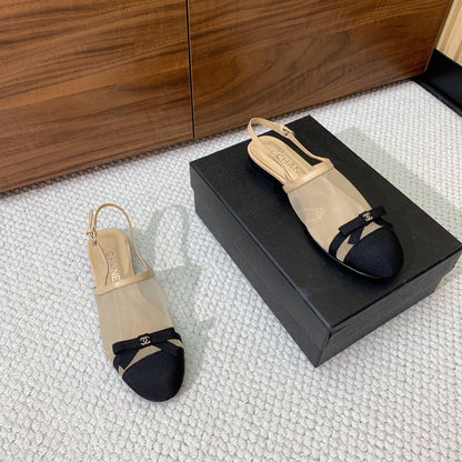 Chanel 2026 Slingback Flats Mesh Grosgrain 792615