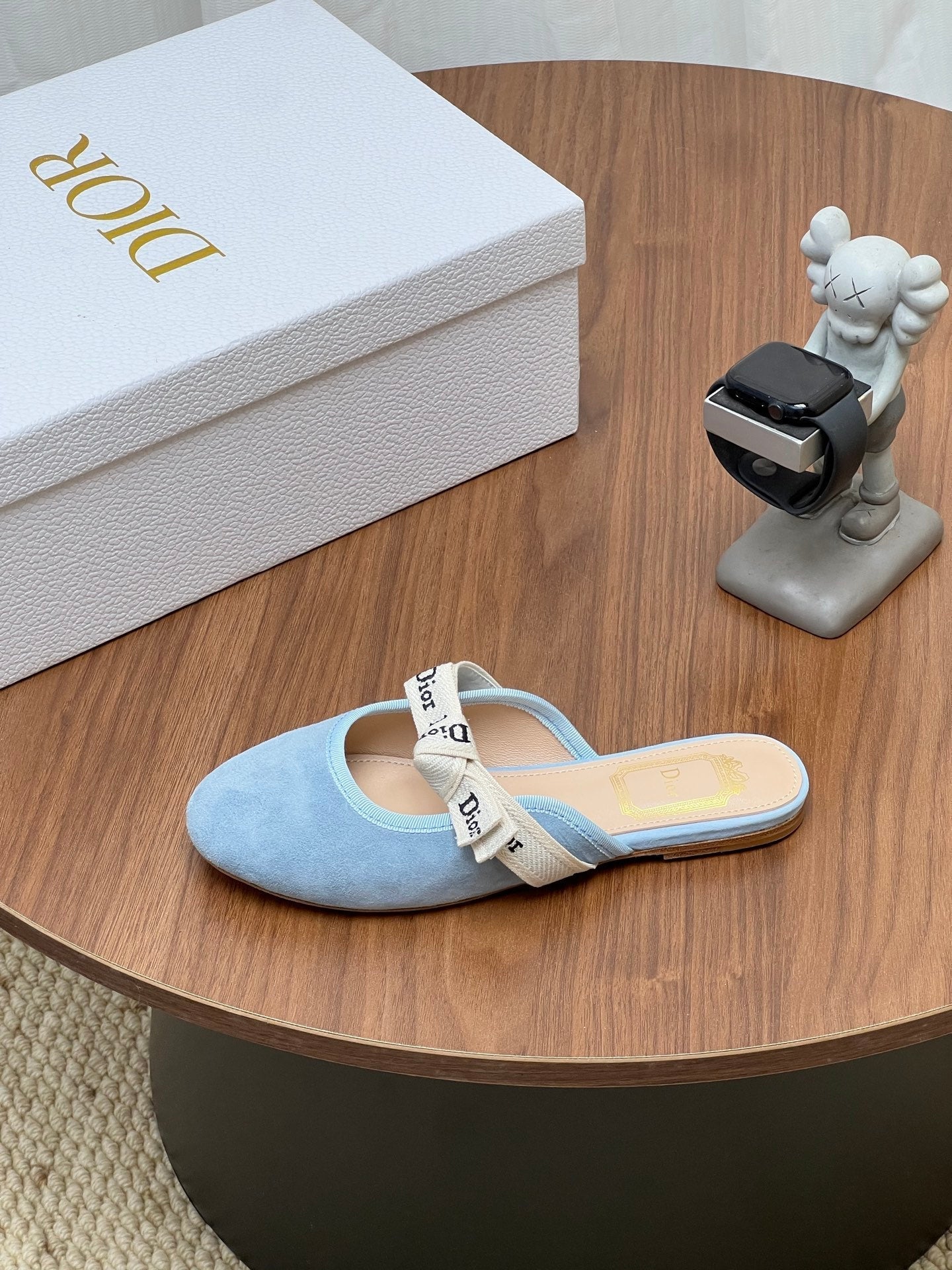 Dior 2026 J'Adior Mule Blue Velvet Cowhide 846582