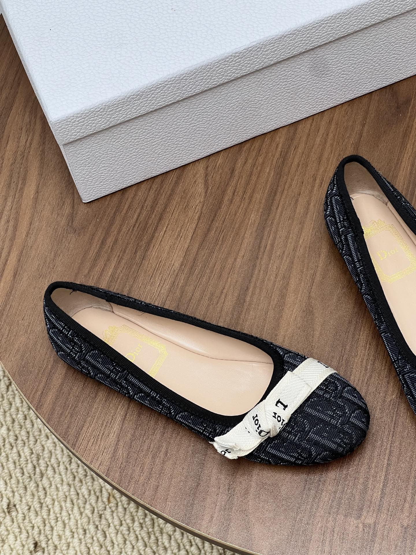 Dior 2026 Oblique Pattern Ballet Flat Fabric Cowhide 846593