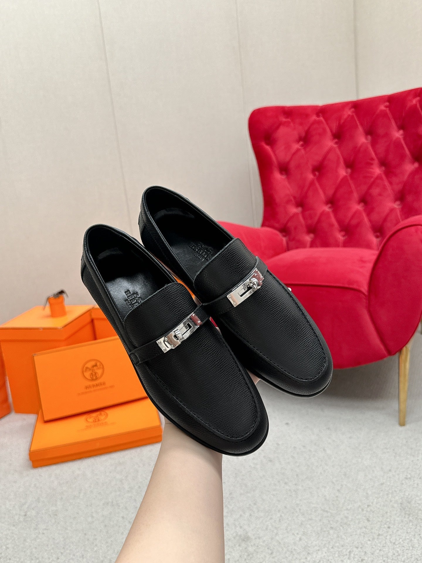 HM Loafer Grained Leather 859377