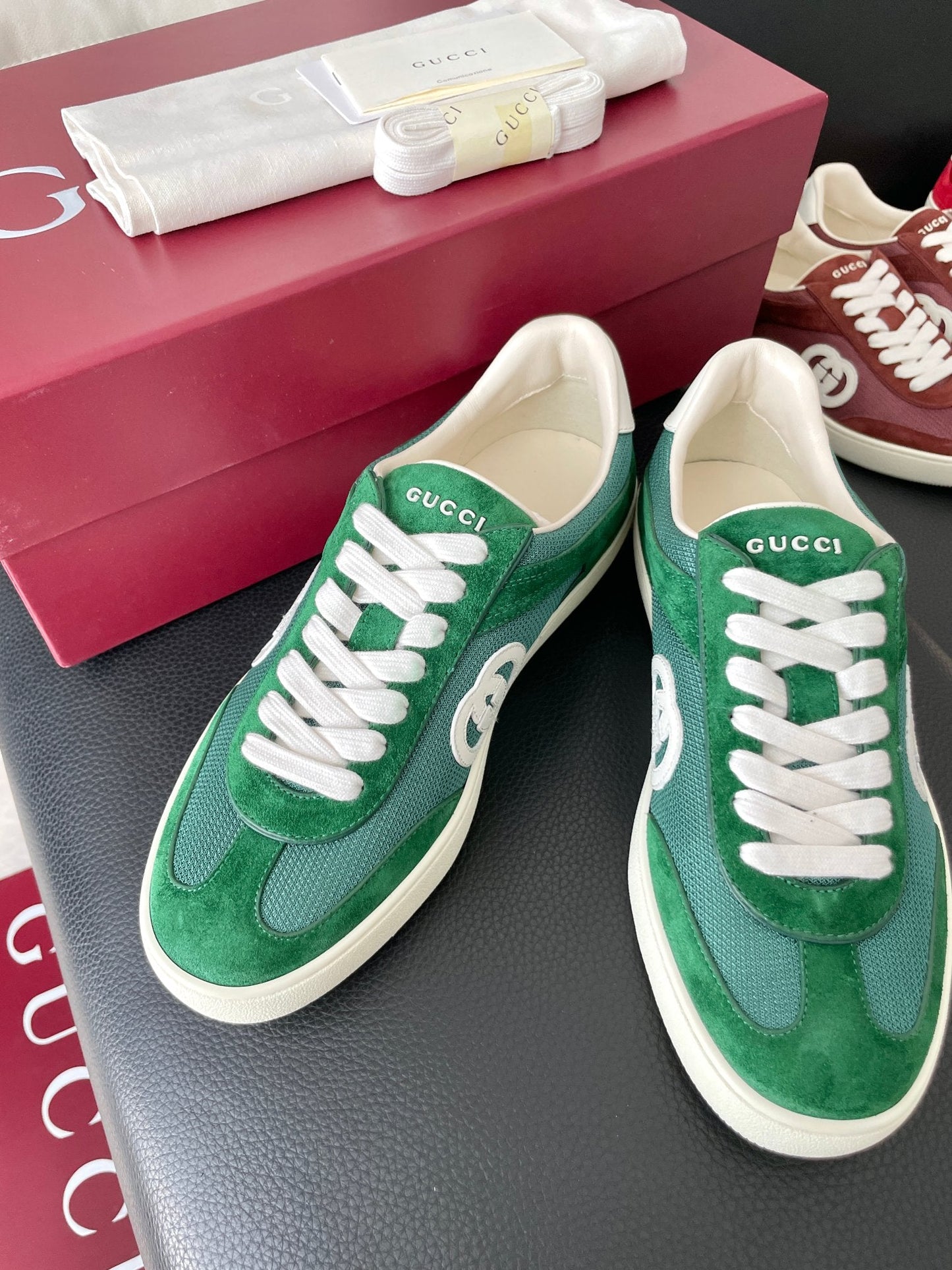 GG 26 Sneaker Green Suede Sheepskin 632810