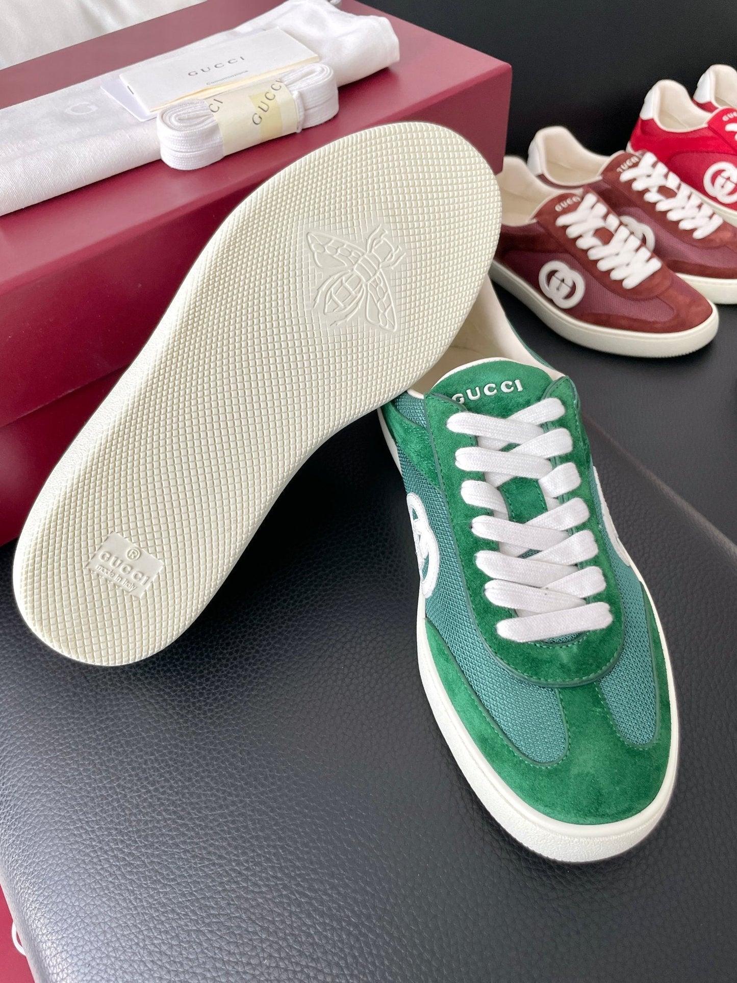 GG 26 Sneaker Green Suede Sheepskin 632810