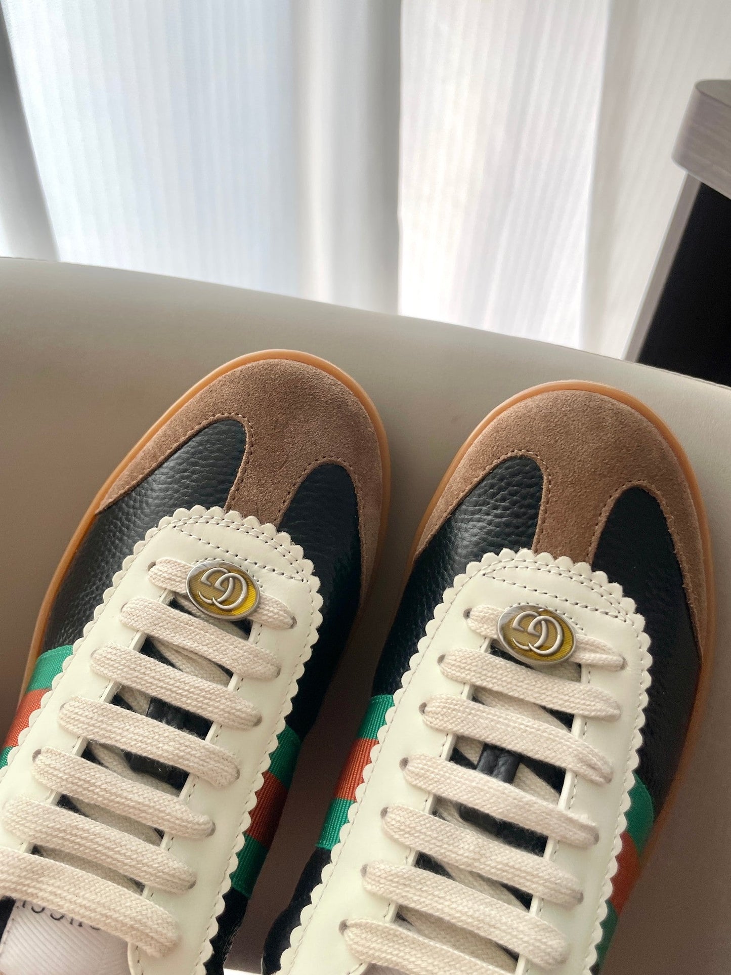 GG 26 Sneaker Black Brown Cowhide Suede 632805