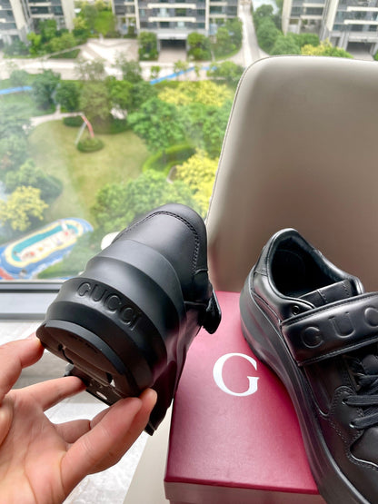 GG 26 Platform Sneaker Black Sheepskin 632853