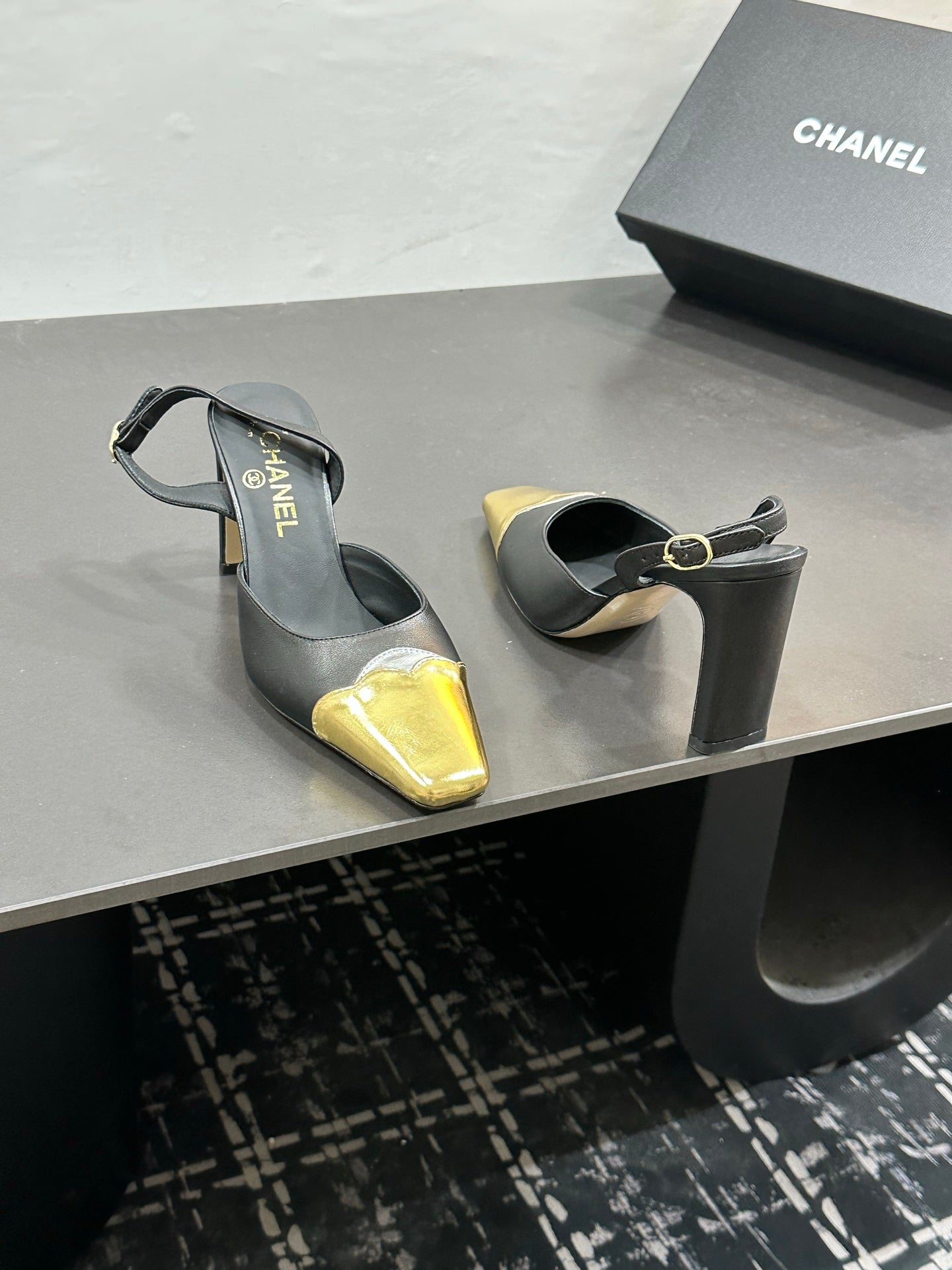 Chanel 2026 Back Strap High Heels Pumps Leather Sheepskin 832512