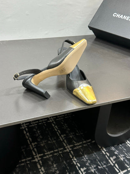 Chanel 2026 Back Strap High Heels Pumps Leather Sheepskin 832512