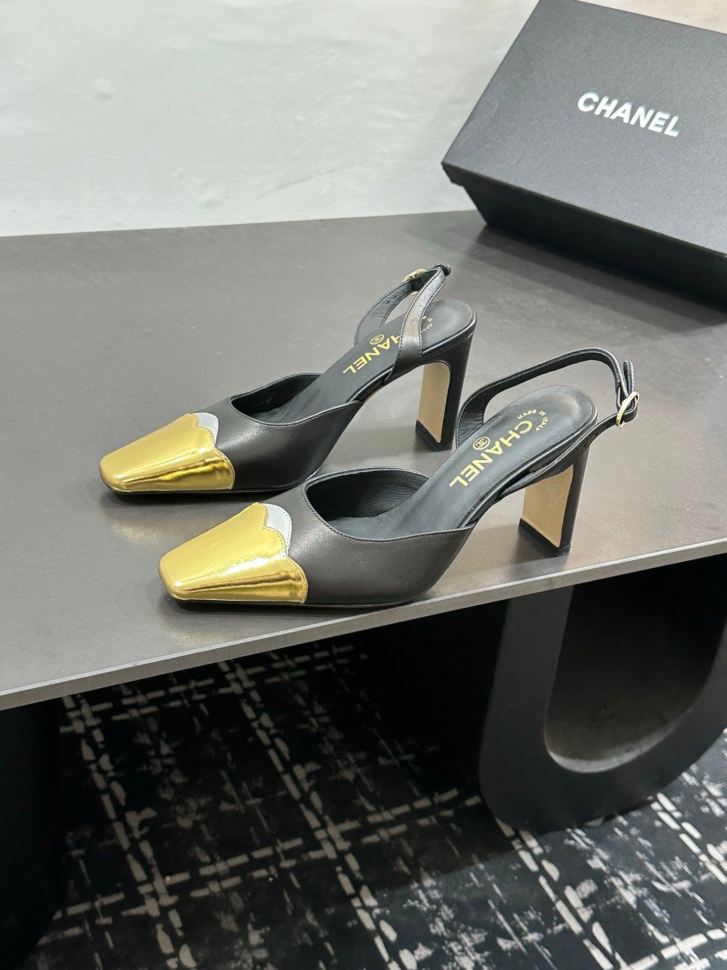 Chanel 2026 Back Strap High Heels Pumps Leather Sheepskin 832512