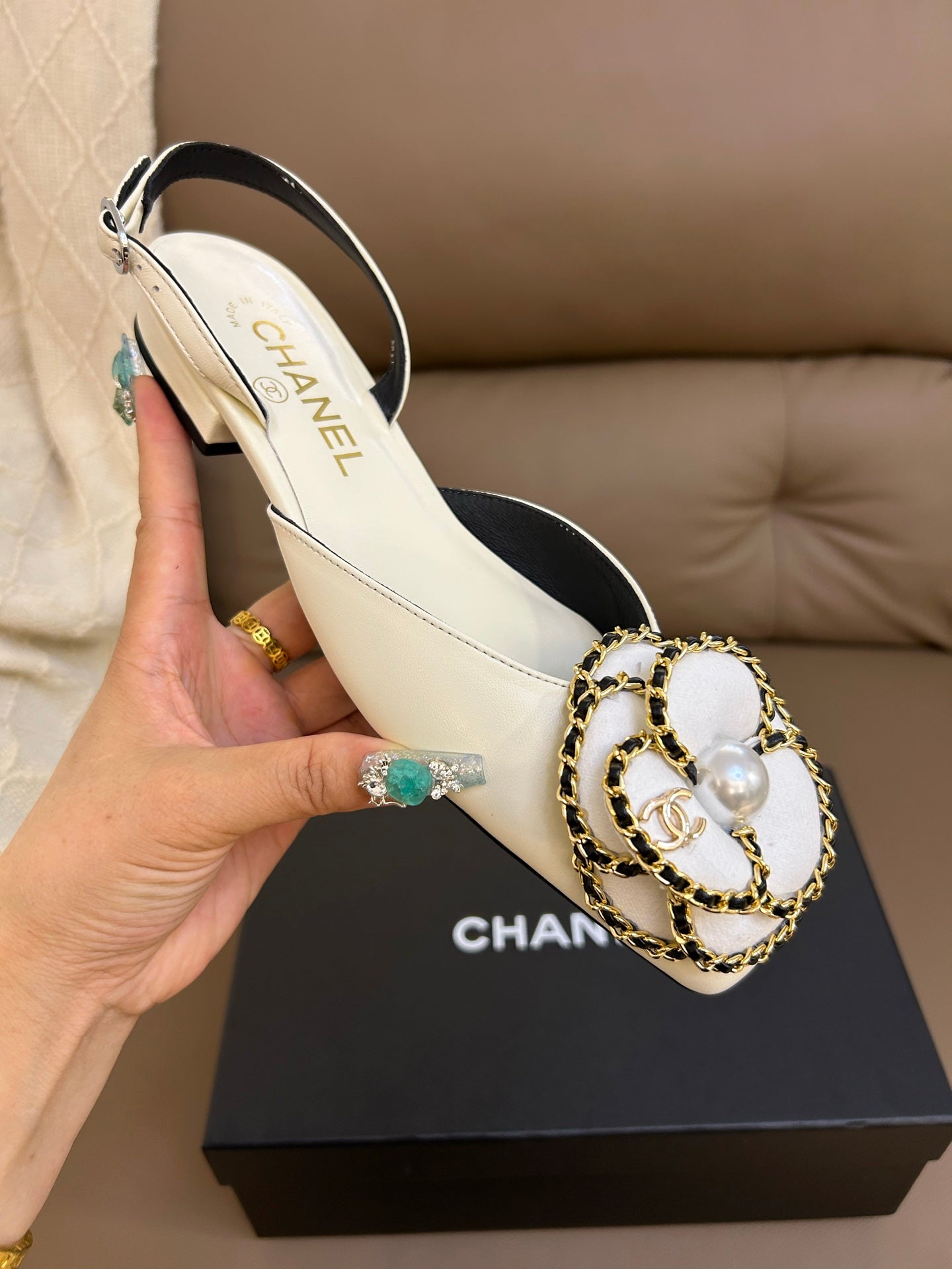 Chanel 2026 Slingback Ballets Flats Camellia Flower Ornament Sheepskin 779282