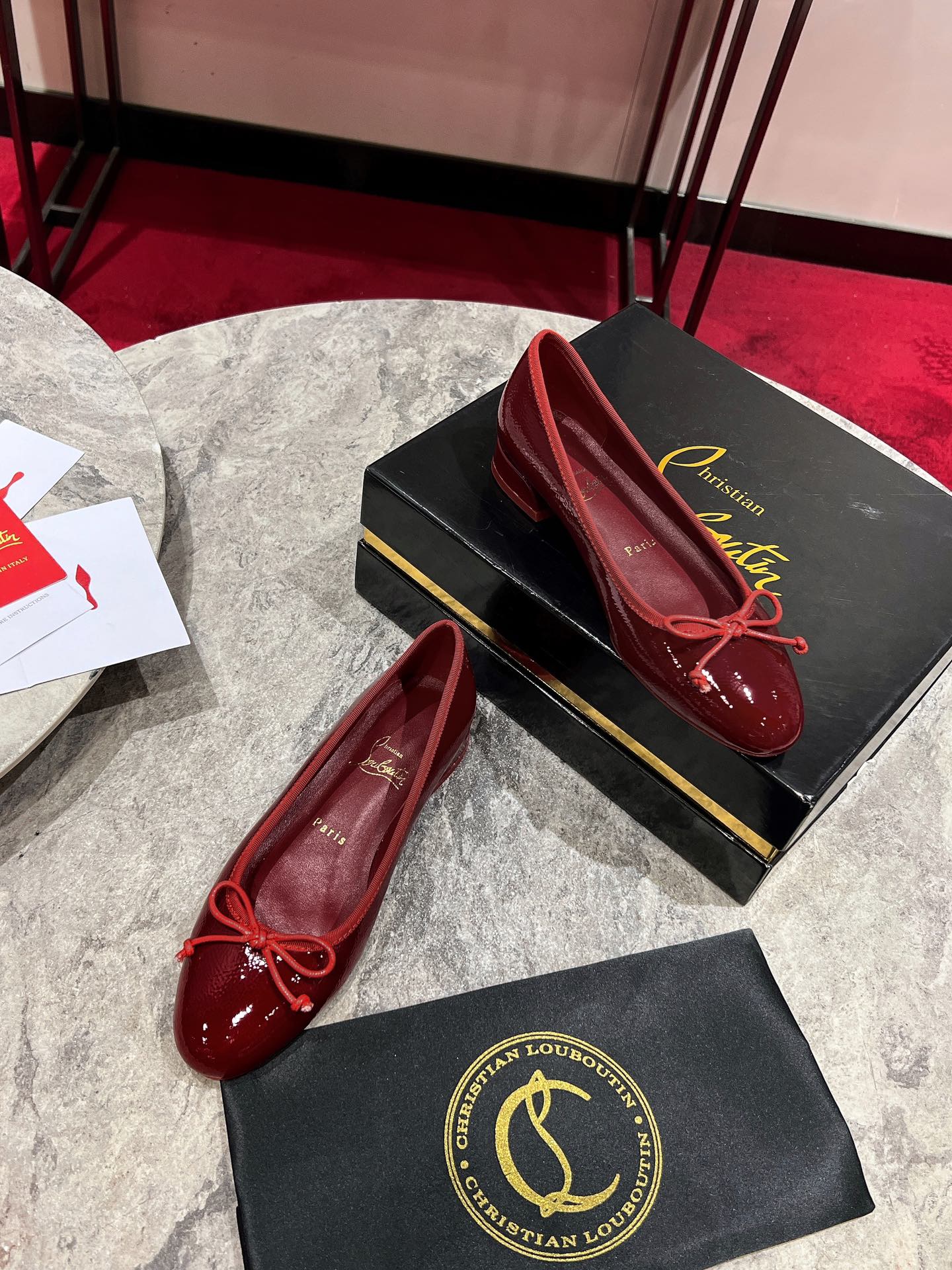 Christian Louboutin Sweetie Jane Ballet Flat Patent Leather 825312