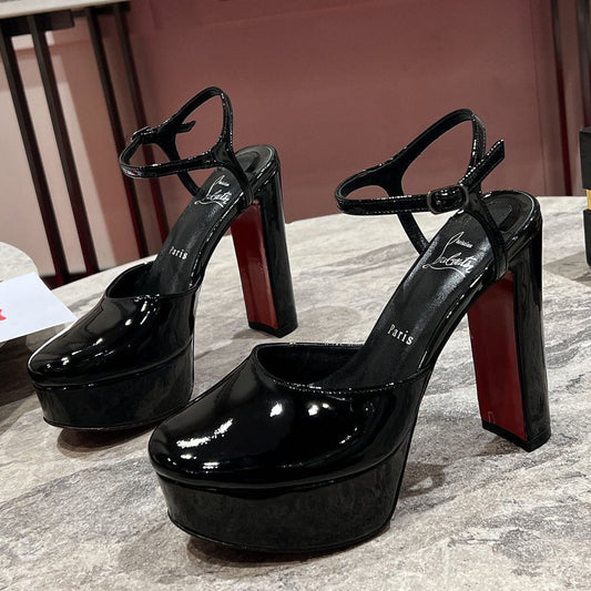 Christian Louboutin Movida Sabina Platform 130mm Pumps Patent Leather 825359