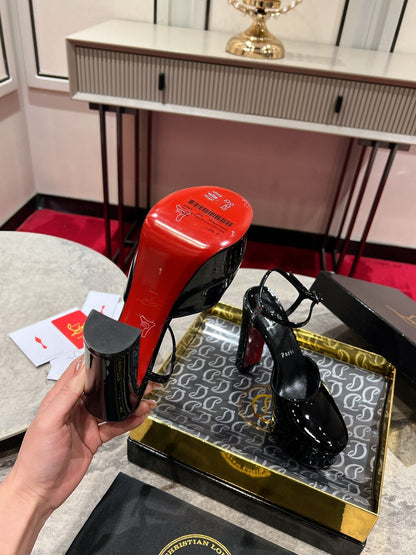 Christian Louboutin Movida Sabina Platform 130mm Pumps Patent Leather 825359