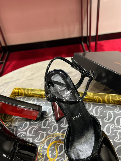 Christian Louboutin Movida Sabina Platform 130mm Pumps Patent Leather 825359