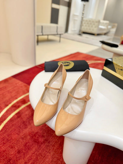 Christian Louboutin Miss Jane 85mm Pump Suede And Patent Leather 825372