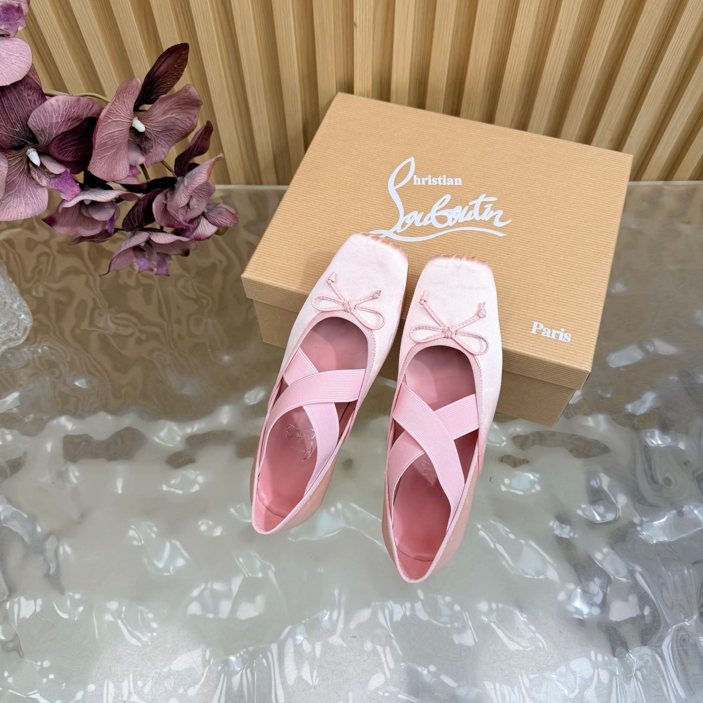 Christian Louboutin 2026 Cassiasticina Ballet Flats Silk Sheepskin 698252