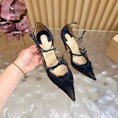 Christian Louboutin 2026 Travalata 85MM Tutulle Pumps Mesh Satin 698234