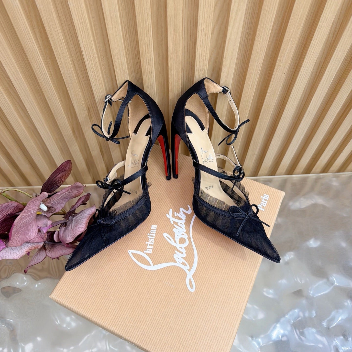 Christian Louboutin 2026 Travalata 85MM Tutulle Pumps Mesh Satin 698234