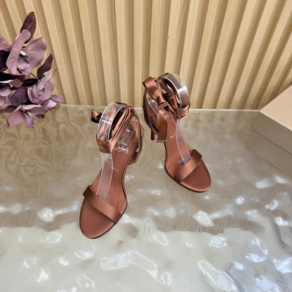 Christian Louboutin 2026 Cassia Lace Up Pumps 100mm Crepe Satin 775976