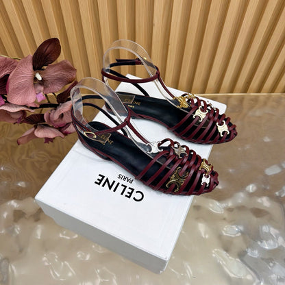Celine 2026 Arc de Triomphe Cage Flat Sandal Calfskin 228208