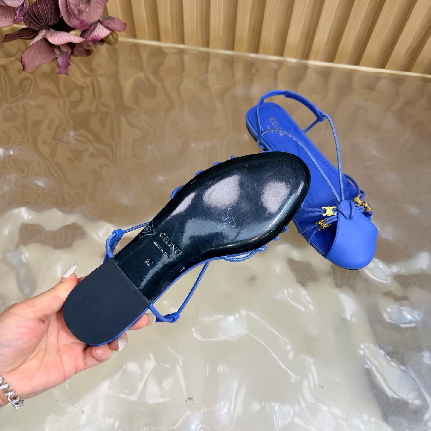 Celine 2026 Arc de Triomphe Cocktail Sandal Calfskin 228222