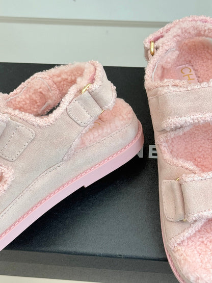 CC 26 Dad Sandal Pink Velvet Wool Velvet Wool 609761