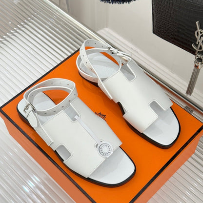 HM 26ss Flat Sandals White Sheepskin 642792