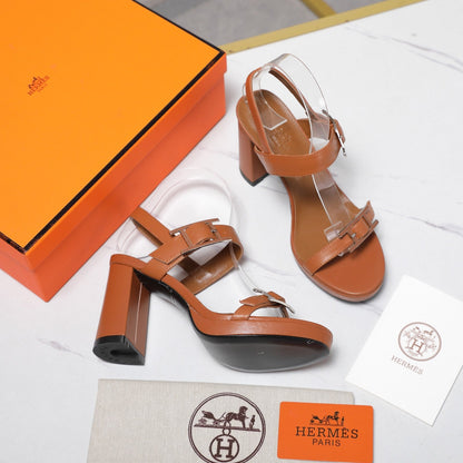 HM 26ss Platform High-Heeled Sandals Sheepskin 601216