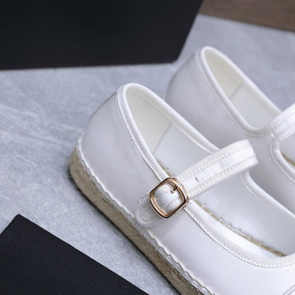 Chanel 2026 Mary Jane Shoes White Sheepskin 758383