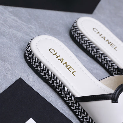 Chanel 2026 Slippers White Sheepskin 758400