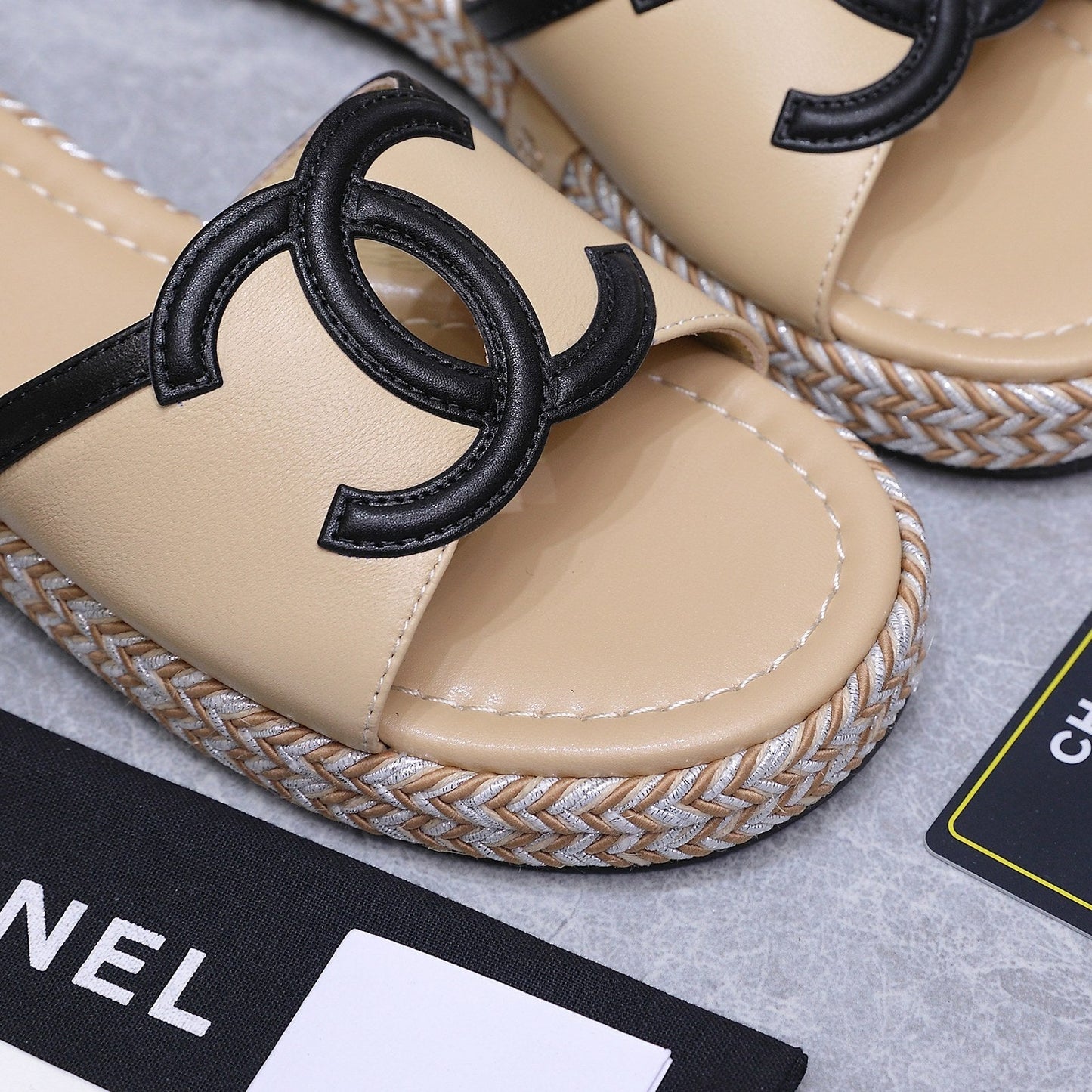 Chanel 2026 Slippers Beige Sheepskin 758401