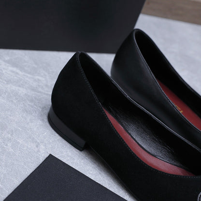 Chanel 2026 Ballet Flats Black Suede Sheepskin 758422