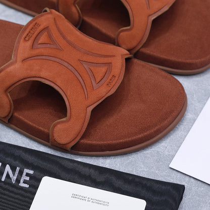 Celine 26 Platform Sandals 25mm Suede Leather 759478