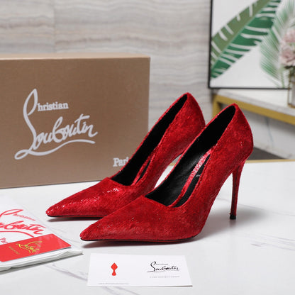 CL Kate 100mm Pump Velvet Fabric 863992