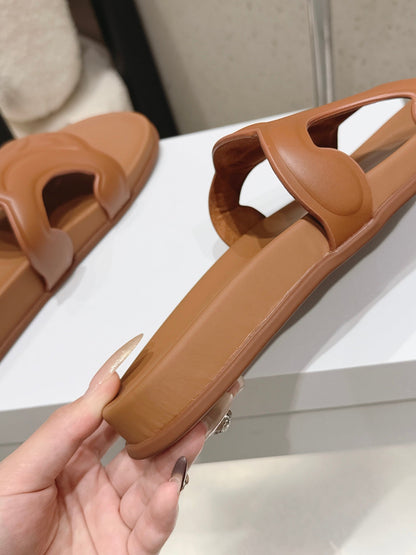Celine 26 Triomphe Slide Sandals Calfskin 763171