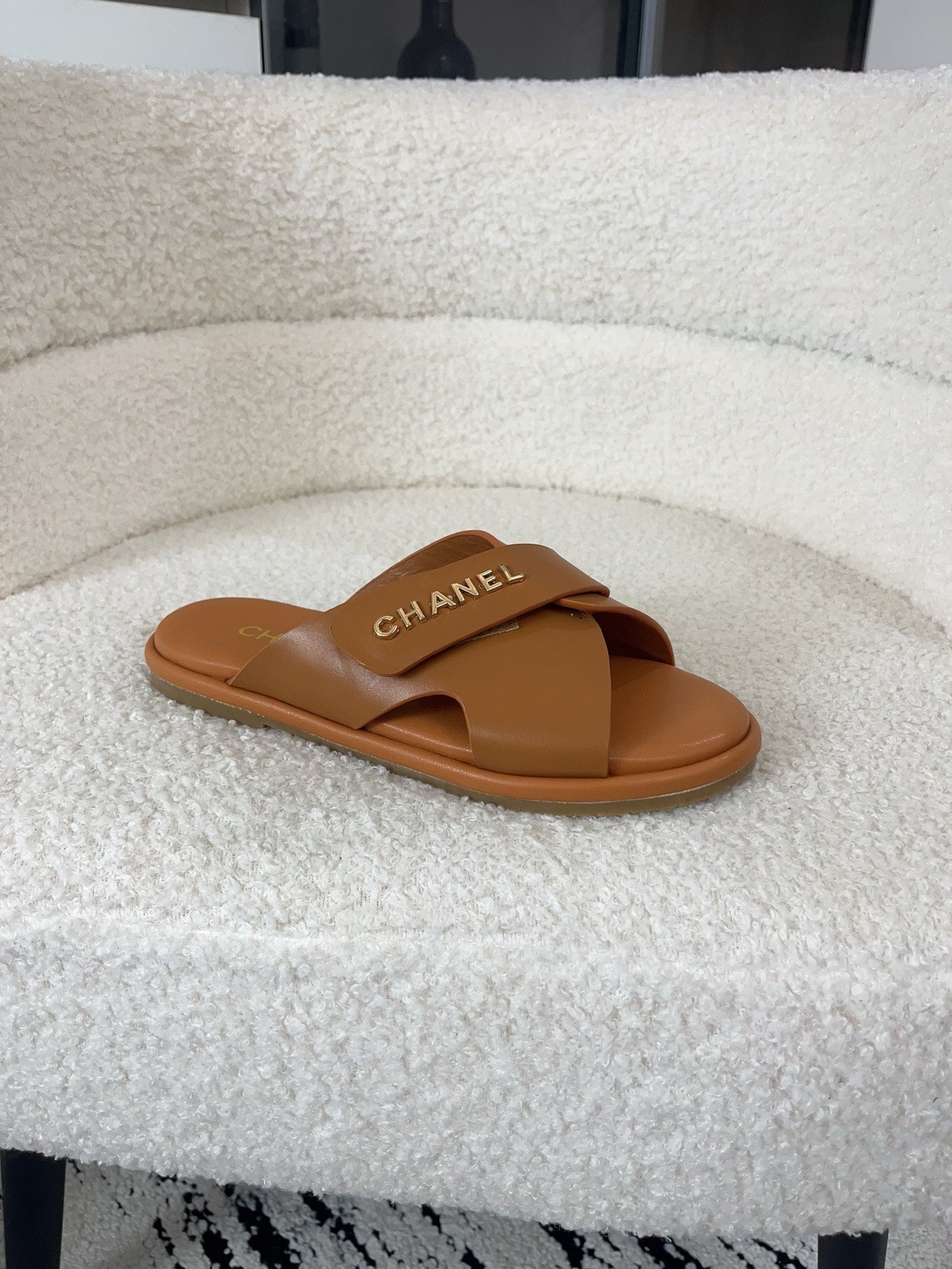 Chanel 2026 Cross-Strap Sandals Sheepskin Leather 778279