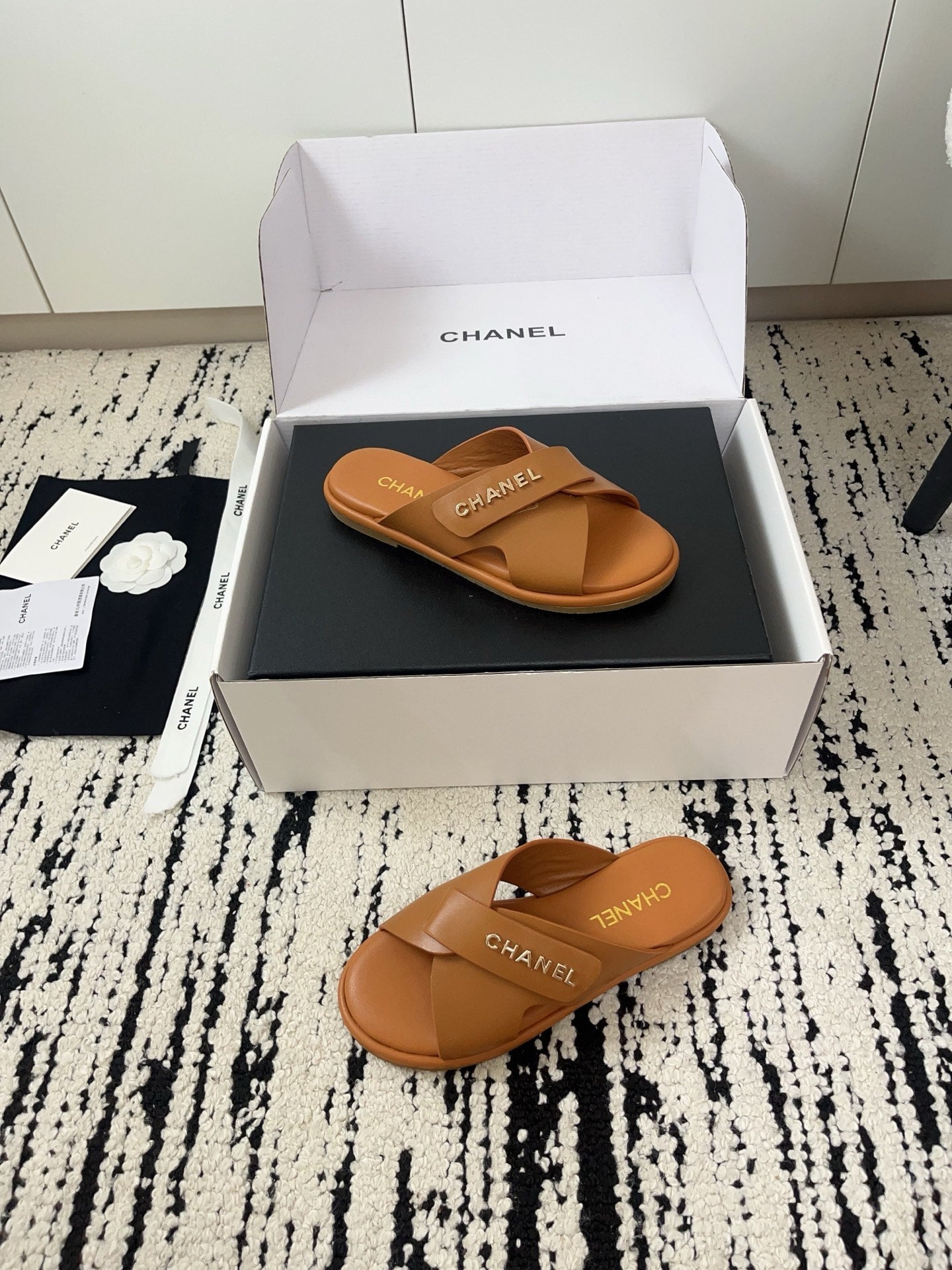 Chanel 2026 Cross-Strap Sandals Sheepskin Leather 778279