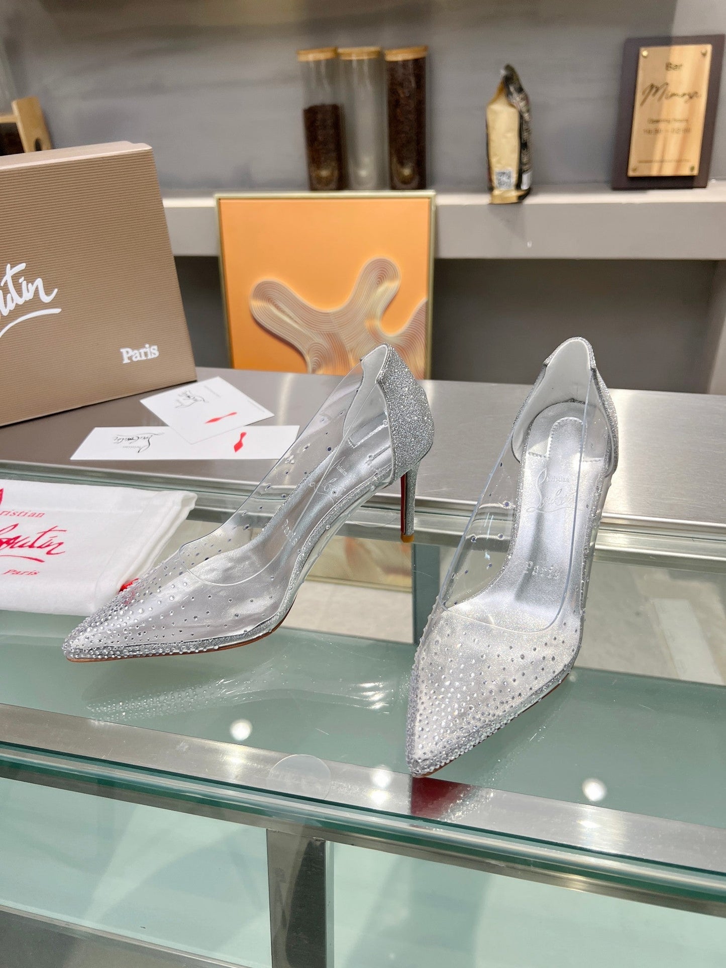 Christian Louboutin Degrastrass PVC 100mm Pump 833134