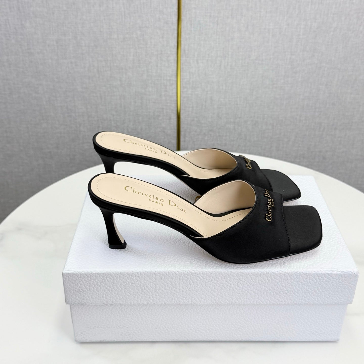 CD 26 High Heel Mule 75 Black Suede 620359