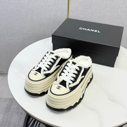 Chanel 2026 Flatform Mule Sneakers Canvas 801421