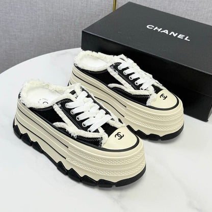Chanel 2026 Flatform Mule Sneakers Canvas 801421