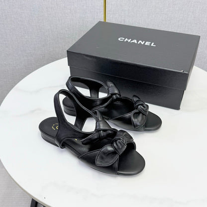 Chanel 2026 Slingback Sandals Bow Sheepskin  801644