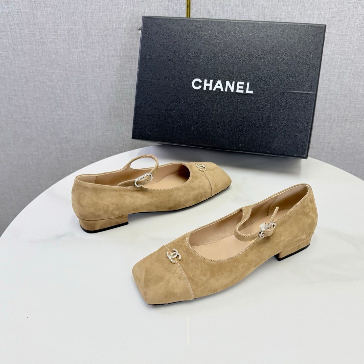 Chanel 2026 Mary Jane Ballet Flat Suede Sheepskin 904515
