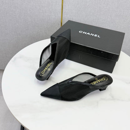 Chanel 2026 Mesh Mule Fabric Sheepskin 904436