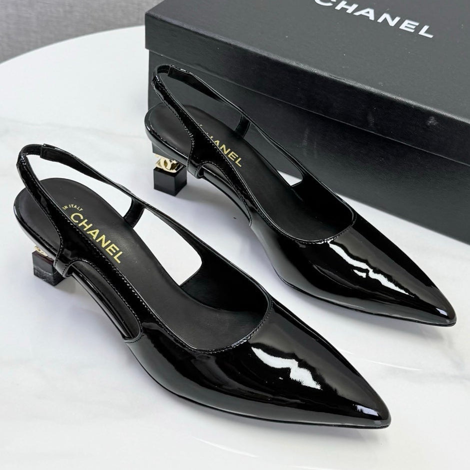 Chanel 2026 Slingback 50mm Patent Leather 904478