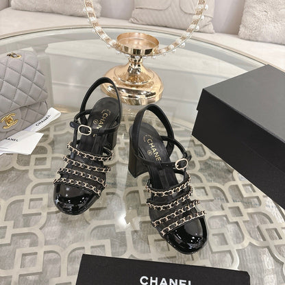 Chanel 2026 High-Heeled Sandals 8.5cm Lambskin Sheepskin 834423
