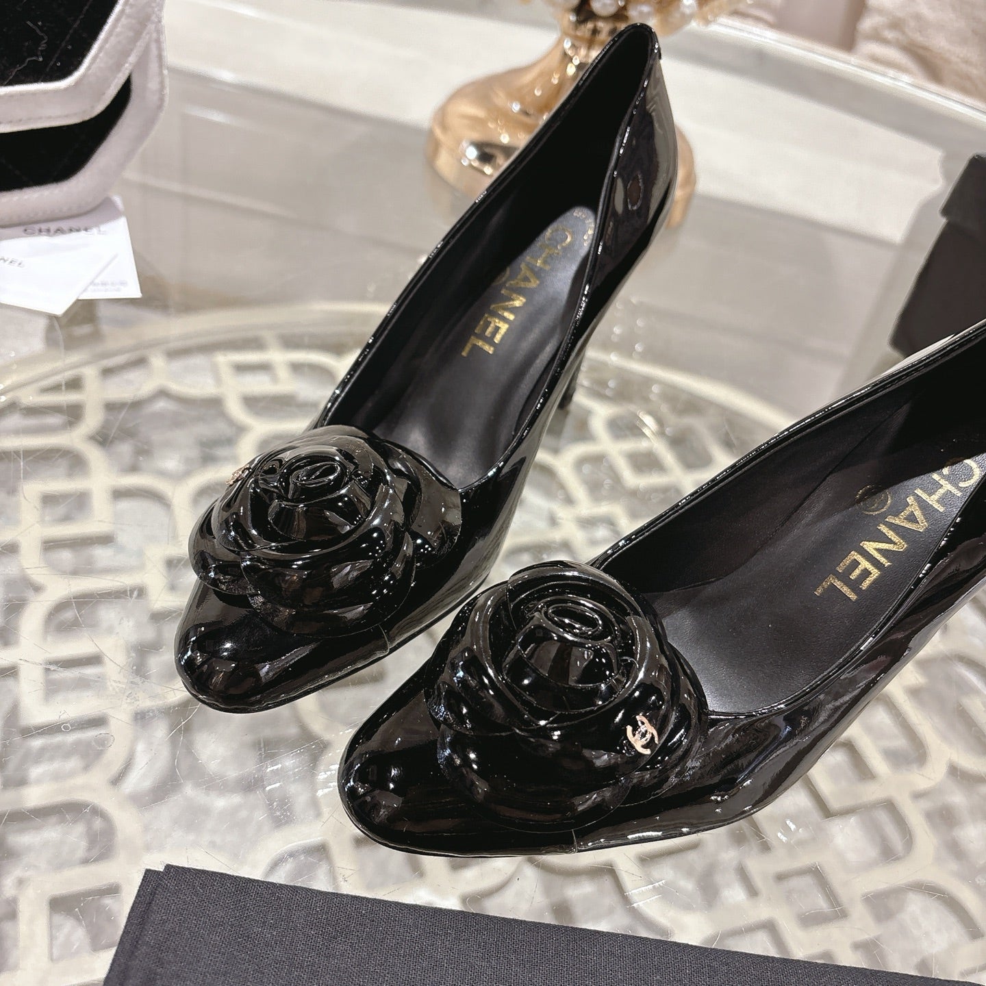 CC 26s High Heels Pump 85 Black Patent Leather 627005