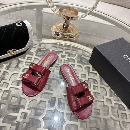 CC 26s Buckle Sandals Burgundy Sheepskin 627074