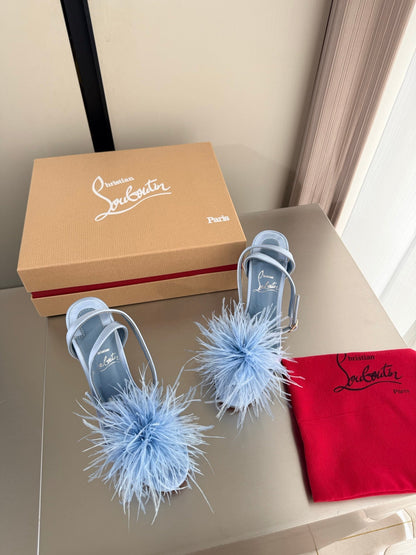 CL 2026 Loubipoupi Sandal 100mm Feather Leather 868957