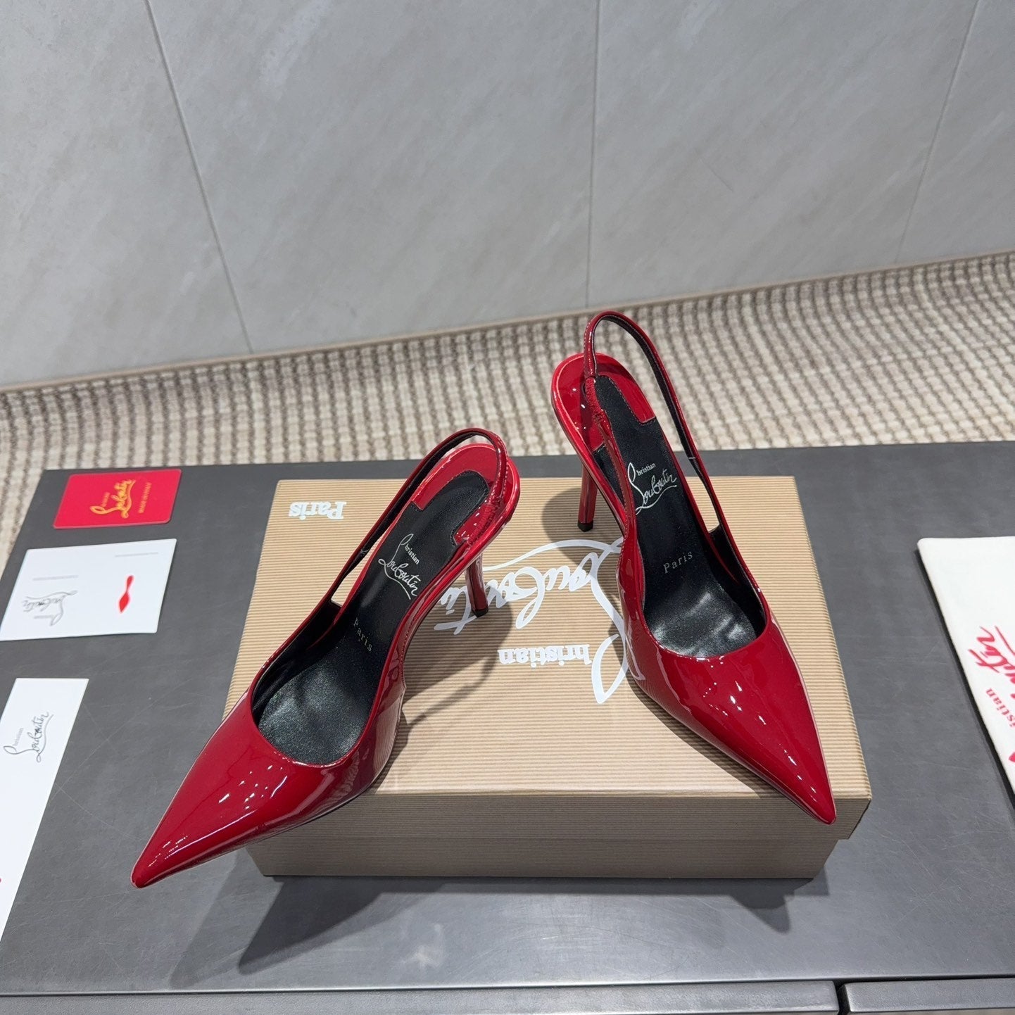 CL 26SS Slingback 100 Dark Red Patent Leather 613984