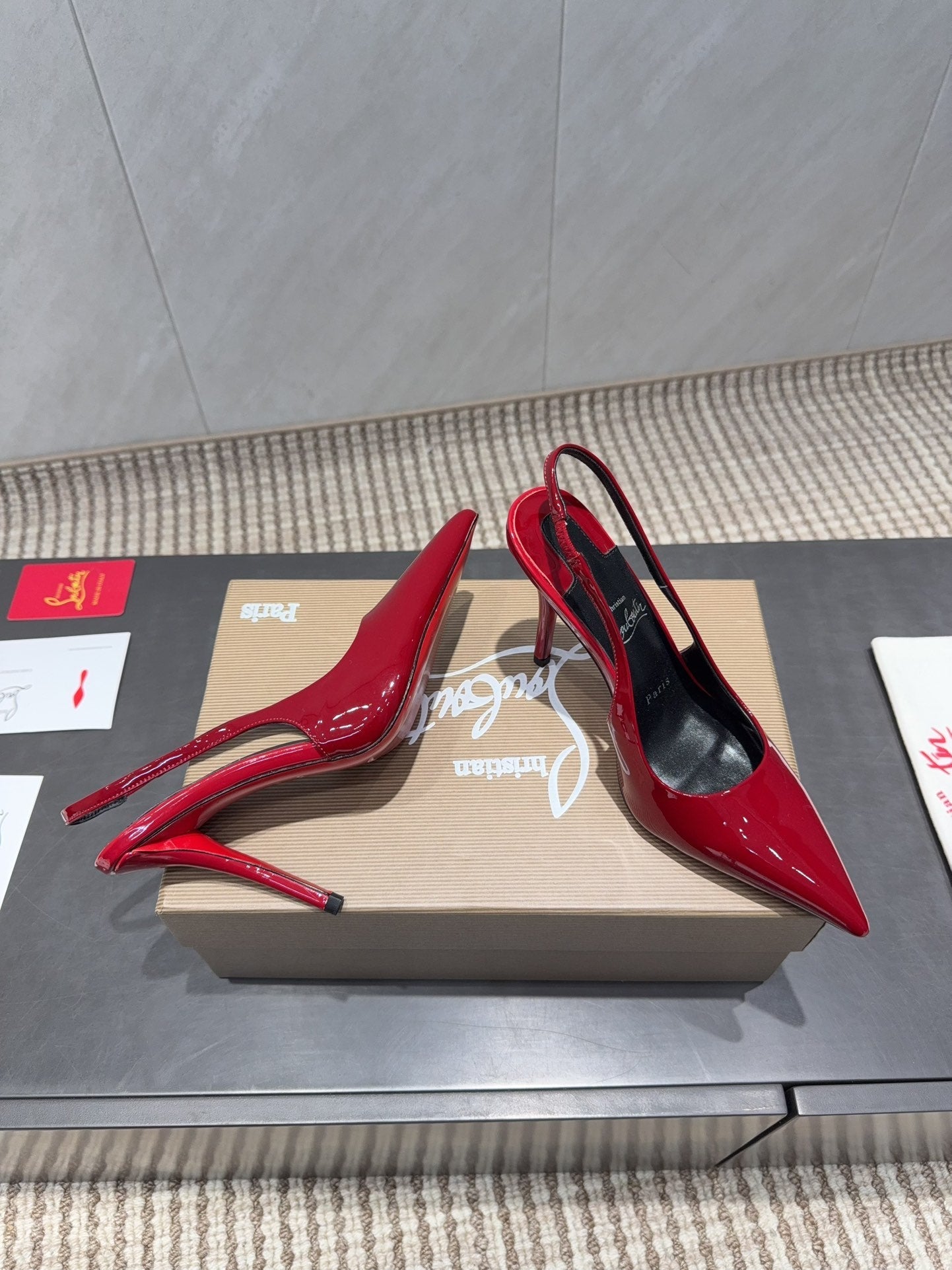 CL 26SS Slingback 100 Dark Red Patent Leather 613984