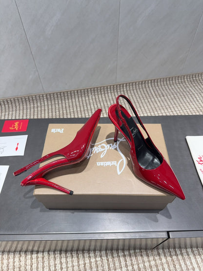 CL 26SS Slingback 100 Dark Red Patent Leather 613984